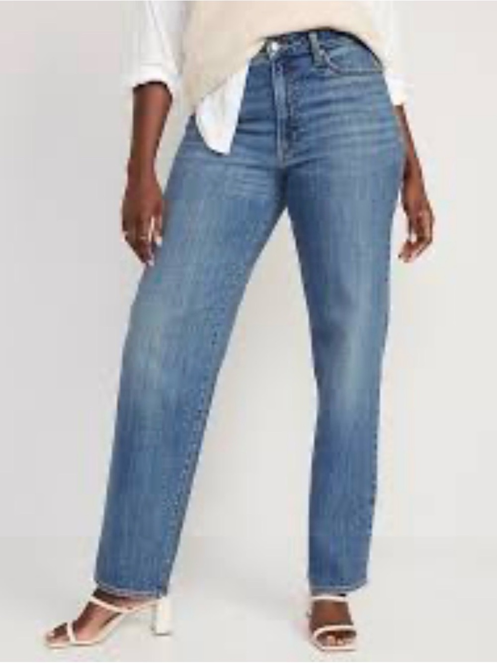 Old Navy High-Waisted OG Loose Jeans Secret Smooth Pockets size 18 medium wash